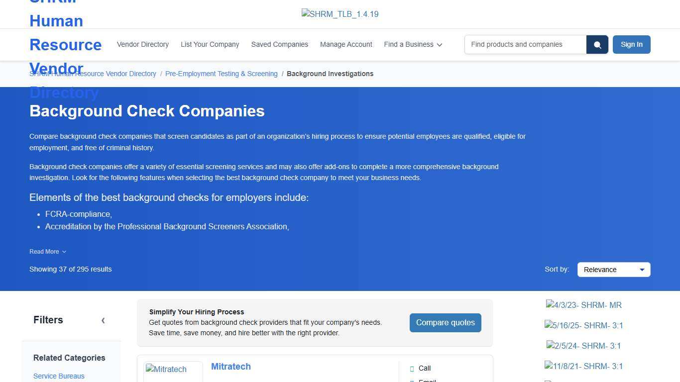Top Background Investigations Providers | Compare 295 Companies