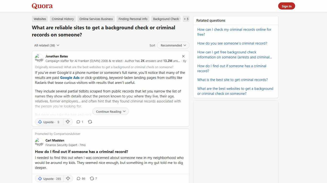 What are reliable sites to get a background check or criminal records on someone? - Quora